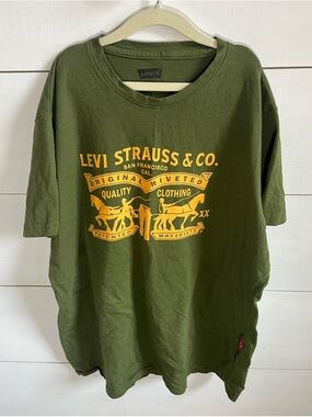 Levi's Olive Green Tee with Black Logo